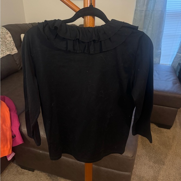 Black Ruffled Blouse - Picture 2 of 3